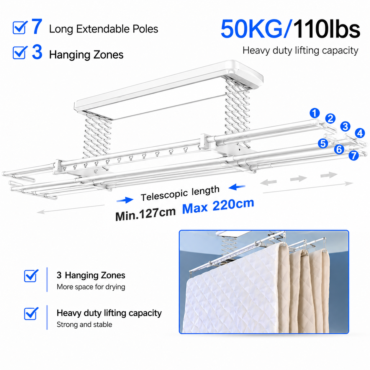 VEYA Lift Pro — 7 telescopic rods